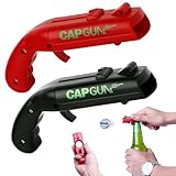 2 PCS Apribottiglie, Regalo Uomo Compleanno, a forma di pistola giocattolo con lanciatappi...