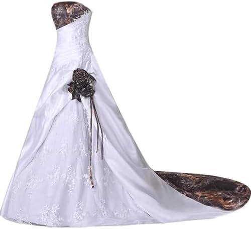 ZVOCY White Satin Camo Wedding Dresses A-Line Ecuador | Ubuy ZVOCY White Satin Camo Wedding Dresses A-Line Ecuador | Ubuy
