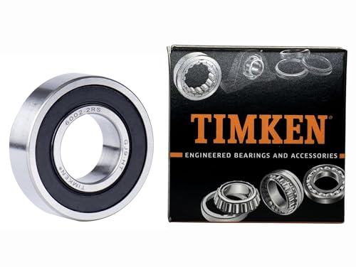 TIMKEN 6002-2RS 4PACK Double Rubber Seal Bearings 15x32x9mm, Pre-Lubricated and Stable Performance and Cost Effective, Deep Groove Ball Bearings