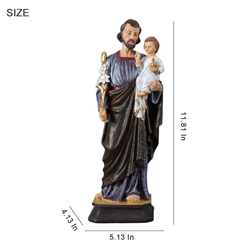 Estatua San José con Niño Jesús 12 Pulgadas miniatura 2