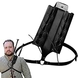 Zubehors Schwerter Rückenholster - PU-Leder Back Schwertholster | Schwerter- -Halter-Abdeckung, doppelter Scheidenriemen, Kostüm-Cosplay-Requisite