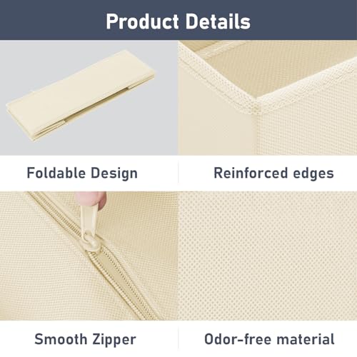 DIMJ Drawer Organizer Clothes Storage - 24 Pack Baby Dresser Organizer for Nursery, Small Fabric Closet Drawer Organizer Bins for Underwears Socks, Foldable Storage Dividers Organization for Bedroom by DIMJ - Image 5
