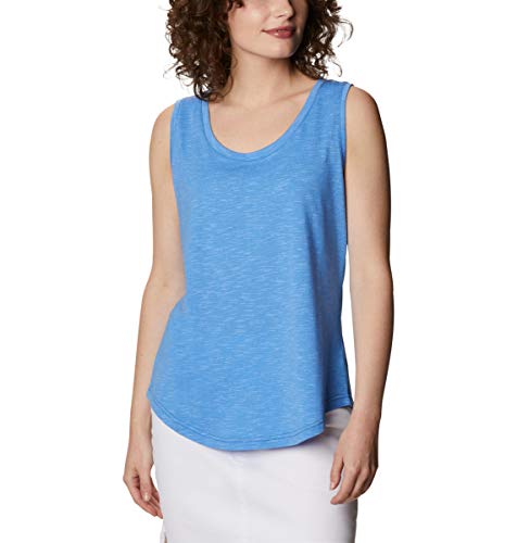Columbia Women’s Cades Cape Tank Top, Moisture Wicking, Comfort Stretch, Harbor Blue, Xx-Large #TOP27