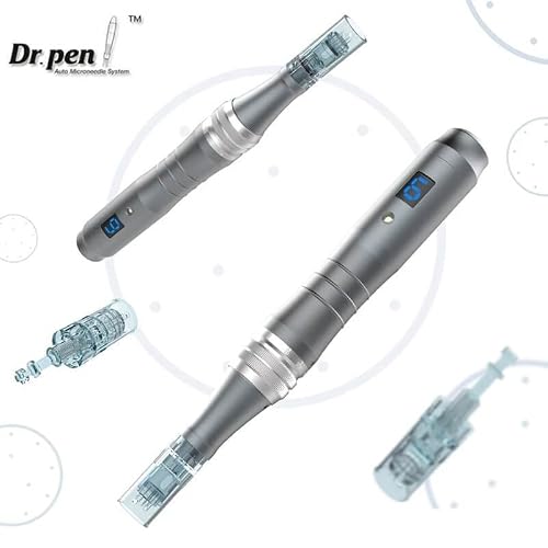 Dr.pen M8 Ultima Original Microneedling Pen For Face & Neck - Wireless Microneedling Pen For Home Skin Care - With Dr.pen Verification Code And Warranty - Includes 4 Cartridges: 2X 16-Pin + 2X 36-Pin #TOP5