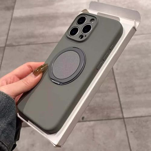 Coque magnétique en silicone pour iPhone 16 Pro Max gris titane