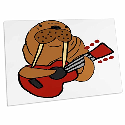 Tapete de escritorio con diseño de morsa tocando guitarra