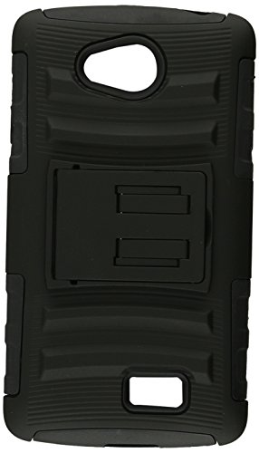 MyBat Asmyna Advanced Armor Stand Protector Cover for LG LS660 Tribute - Retail Packaging - Black