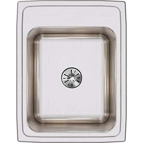 Elkay Lustertone DLR172210PD0 Single Bowl Top Mount Stainless Steel Sink with Perfect Drain