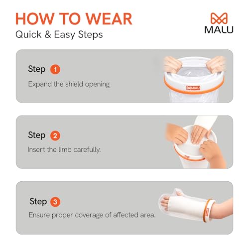 Image of 100% Waterproof Hand Cast Cover for Shower & Bath | Resuable Kids Cast Protector | Cast Covers for Shower Hand | Waterproof Shield for Showering After Surgery