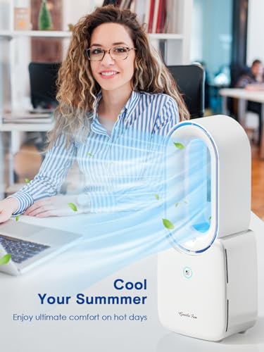 Let'Me VENTILADORES DE ESCRITORIO Desk Fan,Portable Bladeless Fan 11.8 Inch Small Personal Cooling Fan thumb #8