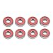 8Pcs ABEC-11 High Speed Skate Bearings, 608 8mm Roller Skate Wheel Bearings for Skateboard and Scooter, Black or Red(Red)