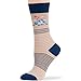 7BIGSTARS KINGDOM Women Viscose From Bamboo Fashion Socks - 4 Pack Medium - Heart, Love Birds, Stripe, Camomile - Casual Crew Seamless, Navy Blue, Khaki, Beige Sock Size 9-11 Shoe Size 5-9 M