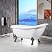 WOODBRIDGE B0023-MB-Feet+MB-Drain Bathtub, Matte Black