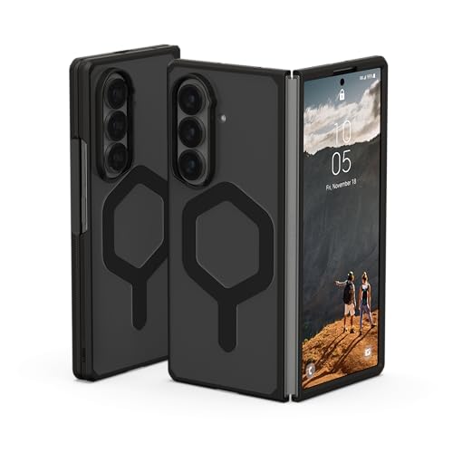 URBAN ARMOR GEAR UAG Compatible with Samsung Galaxy Z Fold 7 Case Mouve - Magnetic Charging Transparent Clear Rugged Military Grade Protective Cover, Ash