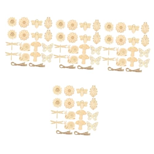 UPKOCH 4 Juegos Astillas De Madera Para Dibujar Para Suministros Para Manualidades Astillas De Madera En Astillas De Madera Sin Terminar Madera Para Manualidades 80 piezas x 4
