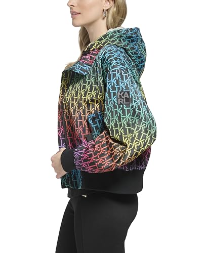 Karl Lagerfeld Paris Women's Short Anorack with Logo Sleeve Jacket2