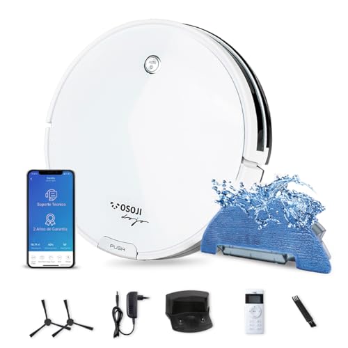Reviews de Robot Trapeador los más recomendados. 44 OSOJI Robot Aspiradora y Trapeador 3 en 1- Aspirador Robotico - Robot Aspirador - Dojo Duo 990 - Conexión WiFi. Filtro HEPA. Poderoso Sistema de Succión, Ultrasilenciosa.