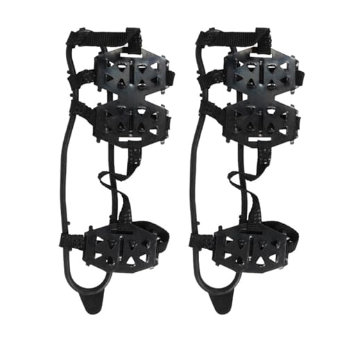 Crampones para nieve y hielo, tacos de tracción para esquí, deslizamiento, agarre de hielo de 24 dientes, antideslizante, para botas de hielo