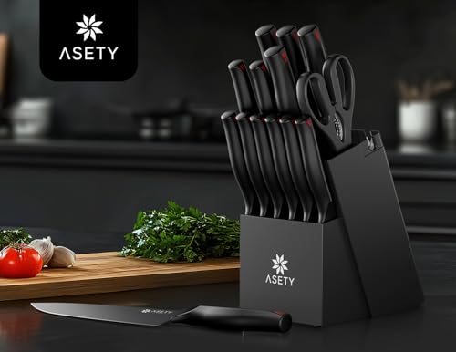 Asety Knife Set, 15 Pcs Kitchen Knife Set thumb #5