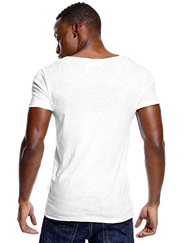 Deep V Neck T Shirt for Men Low Cut Scoop Tee Invisible Tshirt Vee Top4