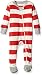 Burt's Bees Baby Baby Organic Chevron Bee Sleeper, Cranberry Rugby Stripe, 6-9 Months