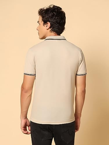 Image of INKKR Men's Collared Neck Stylish Half T-Shirt