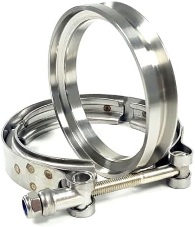 4" Exhaust Flange+Clamp 4.21" For Marmon Borg Warner Turbo S369 SX SX-E S200 S300