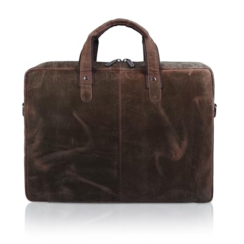 Image of WildHorn Leather Laptop Messenger Bag for Laptop /MacBook up to 15 inch| Padded Laptop Compartment |Office Bag I 365 Days Warranty