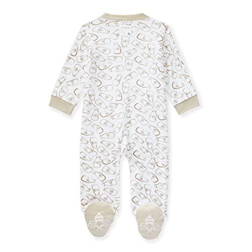 Image of Burt's Bees Baby unisex-baby Sleep & Play, Organic One-piece Romper-jumpsuit Pj, Zip Front Footed Pajama