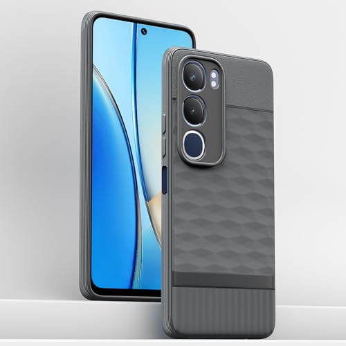 Image of Outlouders Bumper Case for Vivo Y19s / Vivo Y29 5G | Full Camera Protection | TPU Soft Flexible Shockproof Back Cover (Grey)