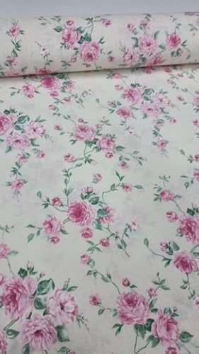 TEJIDOS FERRERO- LONETA ESTAMPADA VINCI (ROSA)