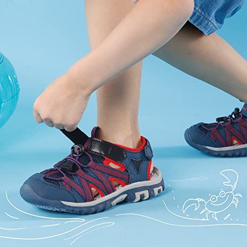 Image of DREAM PAIRS Boys Girls Closed-Toe Outdoor Summer Water Sport Sandals for Toddler /Little /Big Kid
