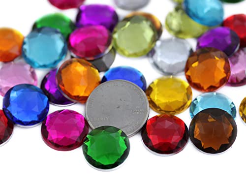 18Mm Flat Back Round Acrylic Jewels Pro Grade - 30 Pieces (Crystal Clear A01) #TOP1