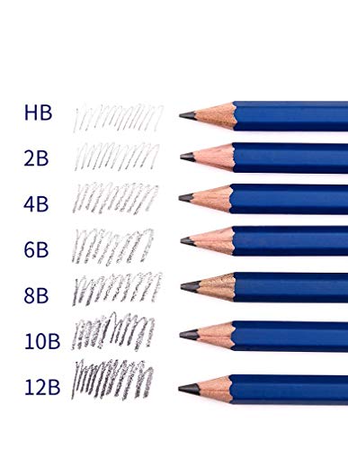 Lápices de dibujo YYMIYU Sketch 12B para arte 12 pzas miniatura 4