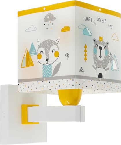 Applique murale enfant E27 luminaire chambre bébé animaux Dalber