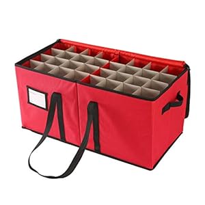 Sattiyrchchristmasornamentstorageboxwithdualzipperclosureboxcontributesslotsfor128holidayornaments3inch Urban Country Home Decor Sattiyrch christmas ornament storage box with dual zipper closure box contributes slots for 128 holiday ornaments 3 inch urban country home decor