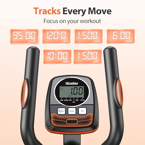 Niceday Elliptical Machine, Elliptical Exercise Machine for Home with Hyper-Quiet Magnetic Driving System, Elliptical Trainer with 15.5IN-20IN Stride, 16 Resistance Levels, 500LBS Loading Capacity