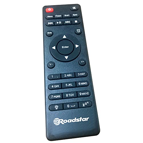 Roadstar IR-540D+BT/BK Internetradio WLAN und Digital Dab+/FM, CD-MP3-Player, Bluetooth, USB für Schnellladung, AUX IN, Fernbedienung, Kopfhöreranschluss, Schwarz