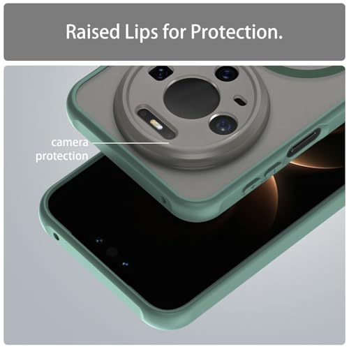 Image of Compatible with Huawei Mate 80 Pro Case Cover,Compatible with MagSafe,Anti-Fall,Compatible with Huawei Mate 80 Pro 5G SGT-AL50 Cell Protective Phone Case Green