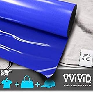 VViViD Blue Heavy-Duty Iron-on Heat Transfer Vinyl Film (12" x 6ft Roll)