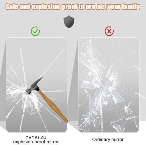 Arched LED Bathroom Mirror - Anti-Fog, Frameless Vanity Mirror with Smart Backlit, 3 Colors Dimmable Light, Large 50x80cm (19.6"x31.4") for Modern Decor