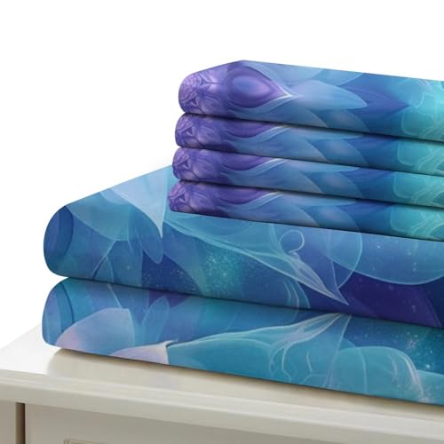 Housse de couette chrysanthème microfibre super douce haut de gamme - 6