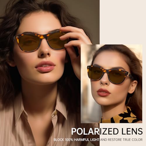 AVAWAY Womens Polarized Sunglasses for Small Face UV 400 Protection Acetate Cat Eye Frame Ladies Sun Shades Glasses Sunnies2