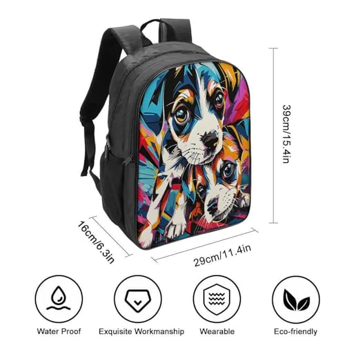 Mochila escolar de perro impermeable de 40cm para libros y excursiones infantiles 2