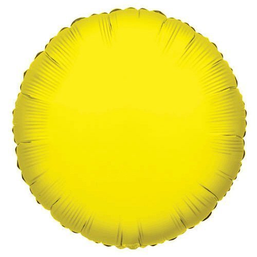 Creative Balloons Mfg. Inc. Kaleidoscope Yellow Round Foil Mylar Balloon, 18