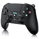 CSL – Wireless Gamepad für PC und PS4 – PC Anschluss – Wireless Controller – Dual Vibration – Headset Ausgang – Turbo Funktion – Touchpad – Share-Taste – eingebauter Lautsprecher