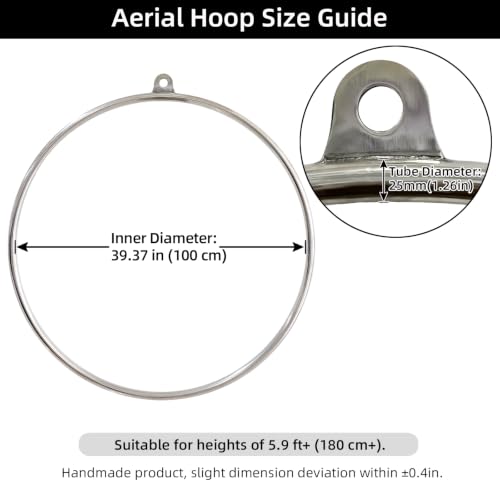 PRIOR FITNESS Aerial Hoop Set,Single Point SGS Certified Lyra Hoop for Home by PRIOR FITNESS - Used condition - Image 4
