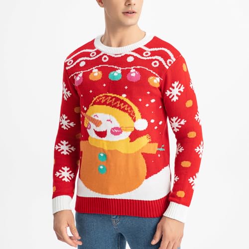 MGparty Light-Up Snowman Christmas Sweater for Men and Women - Image 5