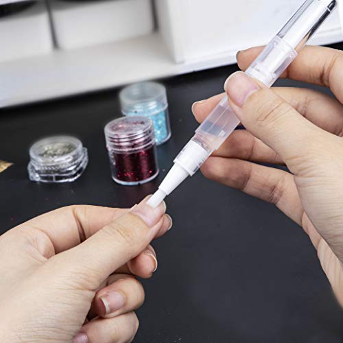 Leerer Nagelöl Stift Bürsten Applikator, 3ml Transparenter Drehstifte Lip Gloss Flasche Tube, Nachfüllbar Kosmetische Container, Twist Pen mit Pinsel für Wimpern Wachstum (12 Stück) – Bild 3