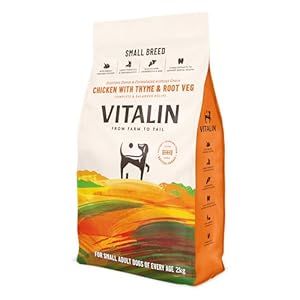 Vitalin Small Breed Adult Chicken with Veg & Thyme 4x2KG (Pack of 4) – Premium Dog Food – Proudly Sourcing from British Farms – New for Autumn 2023
